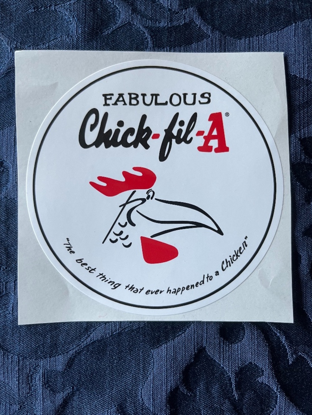 NEW Fabulous Chick-Fil-A decal sticker white, black & red
